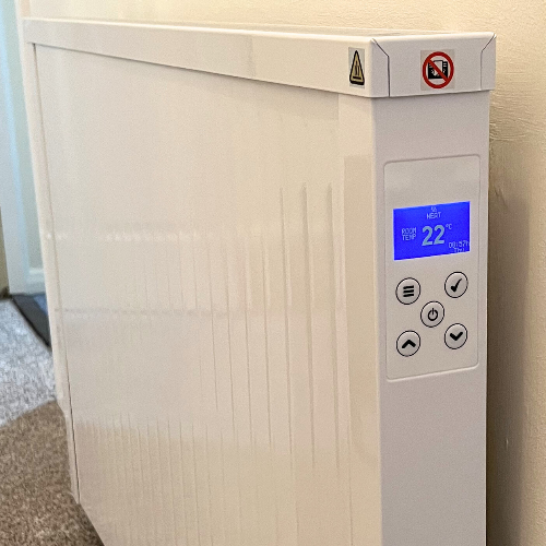 Aluminium 1600w Wall Mounted Electric Radiator - Horizontal
