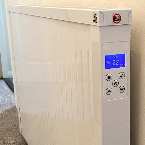 Aluminium 2500w Wall Mounted Electric Radiator - Horizontal