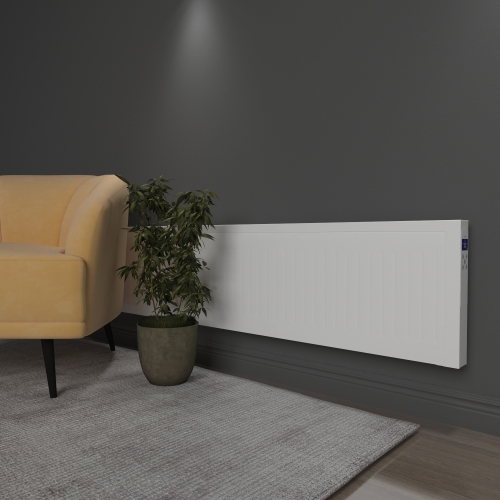 Aluminium 2500w Wall Mounted Electric Radiator - Horizontal