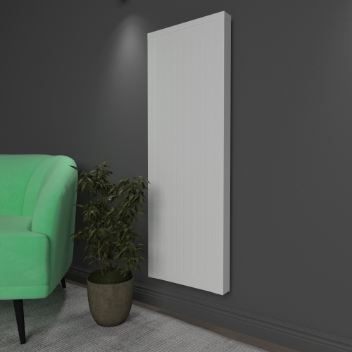 Aluminium 2500w Wall Mounted Electric Radiator - Vertical